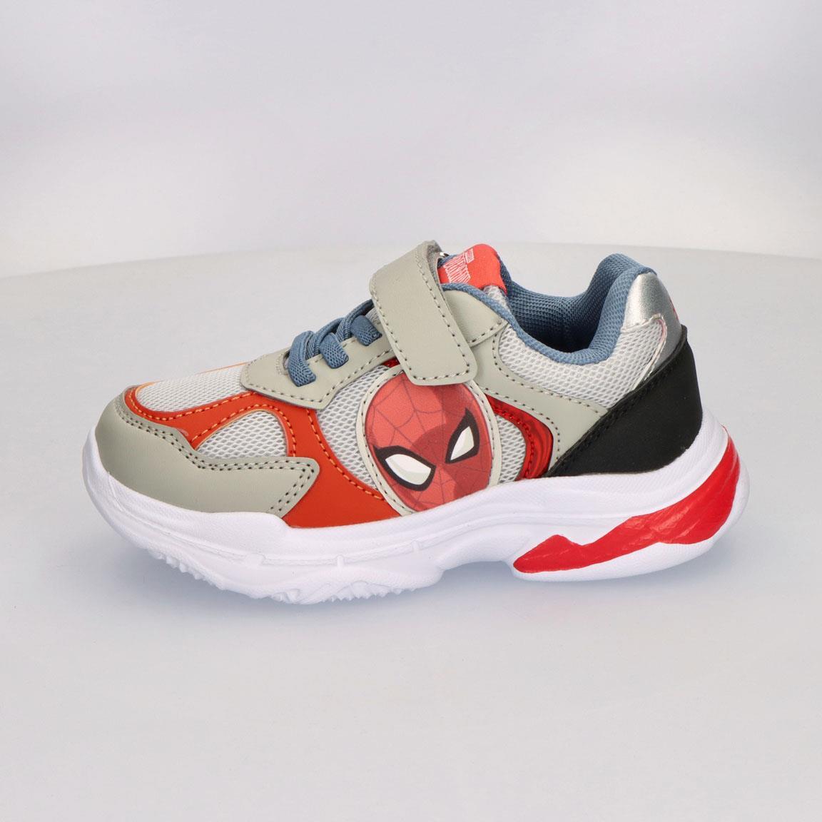 Sapatilhas Infantil Spiderman com Velcro e Atacadores Cinzento 4/7