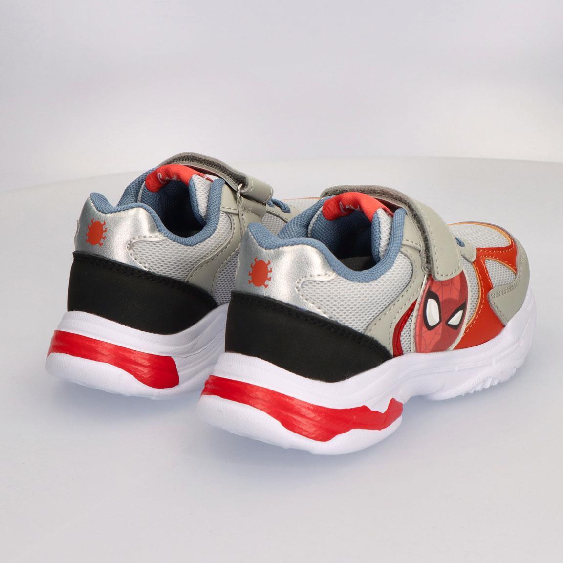 Sapatilhas Infantil Spiderman com Velcro e Atacadores Cinzento 6/7