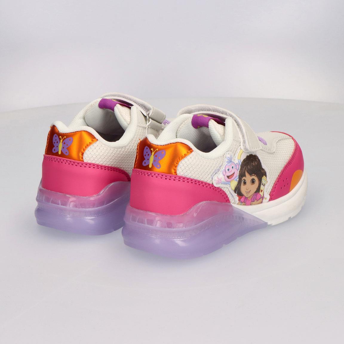 Sapatilhas com luzes criança Dora a Exploradora com velcro fúcsia 6/7