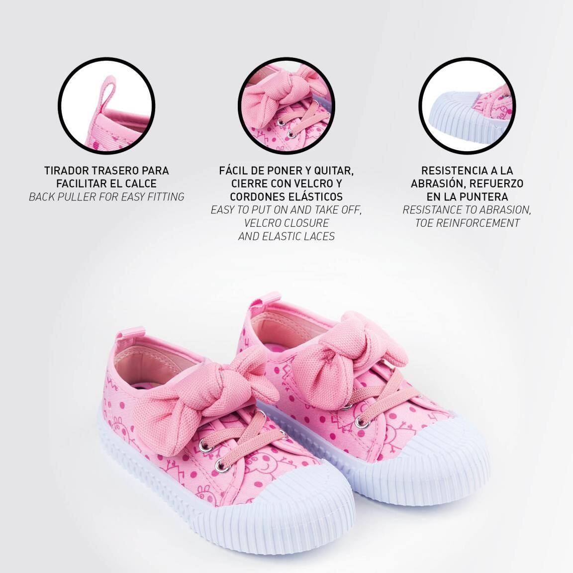 Scarpe da ginnastica Bambino Peppa Pig con Velcro e Lacci Rosa 5/7
