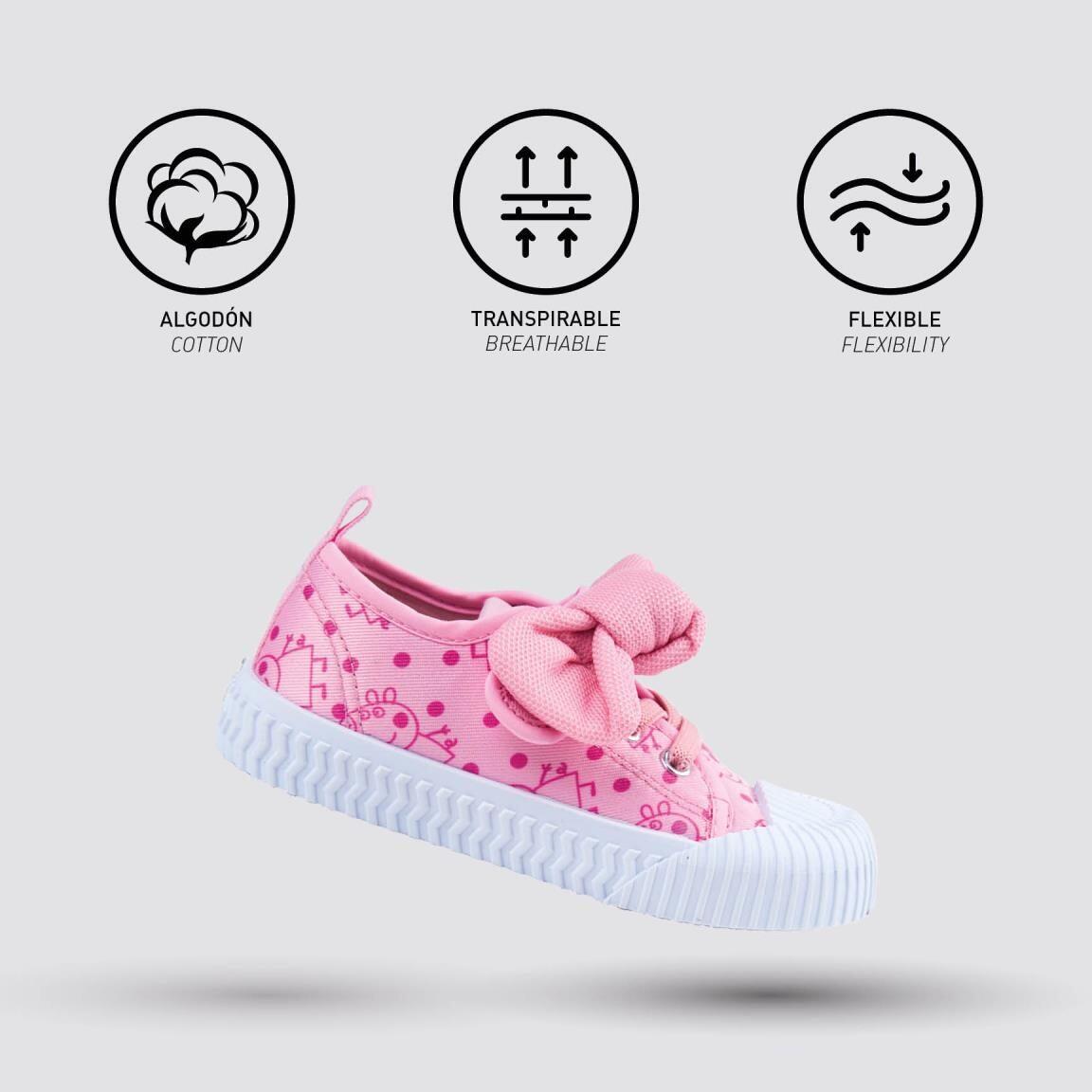 Scarpe da ginnastica Bambino Peppa Pig con Velcro e Lacci Rosa 4/7