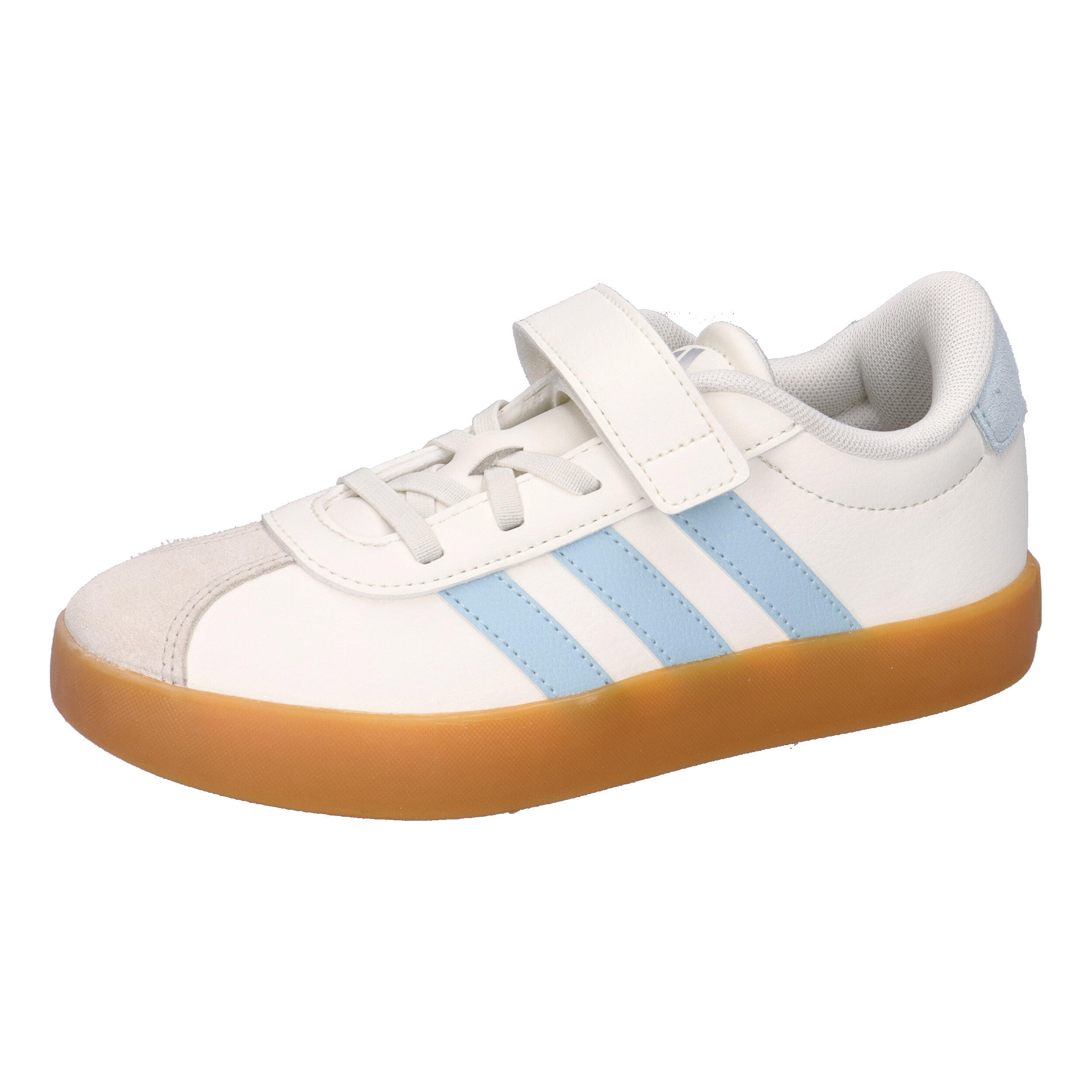 WEISS / pastellblau / braun