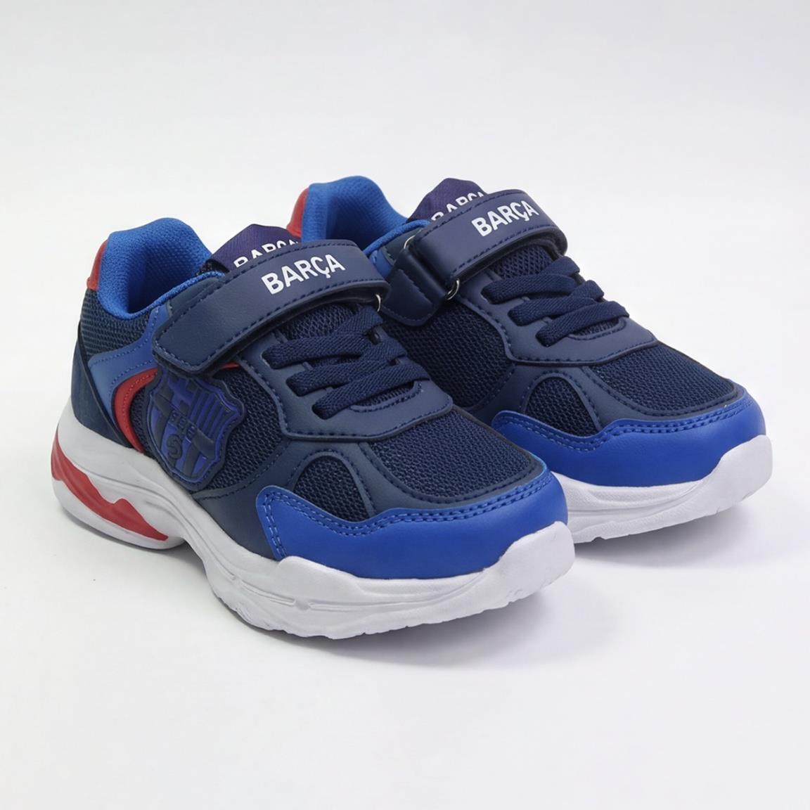 Zapatillas Deportivas Infantil FC Barcelona con Velcro Azul Marino y Rojo 6/7