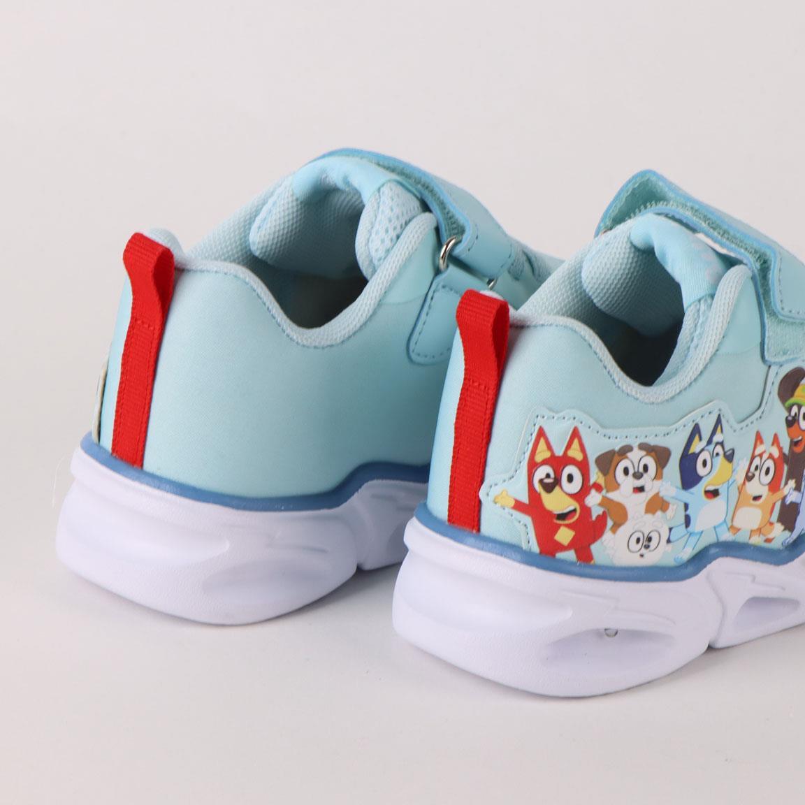 Sapatilhas com Luzes Infantil Bluey com Velcro Azul Claro 5/6