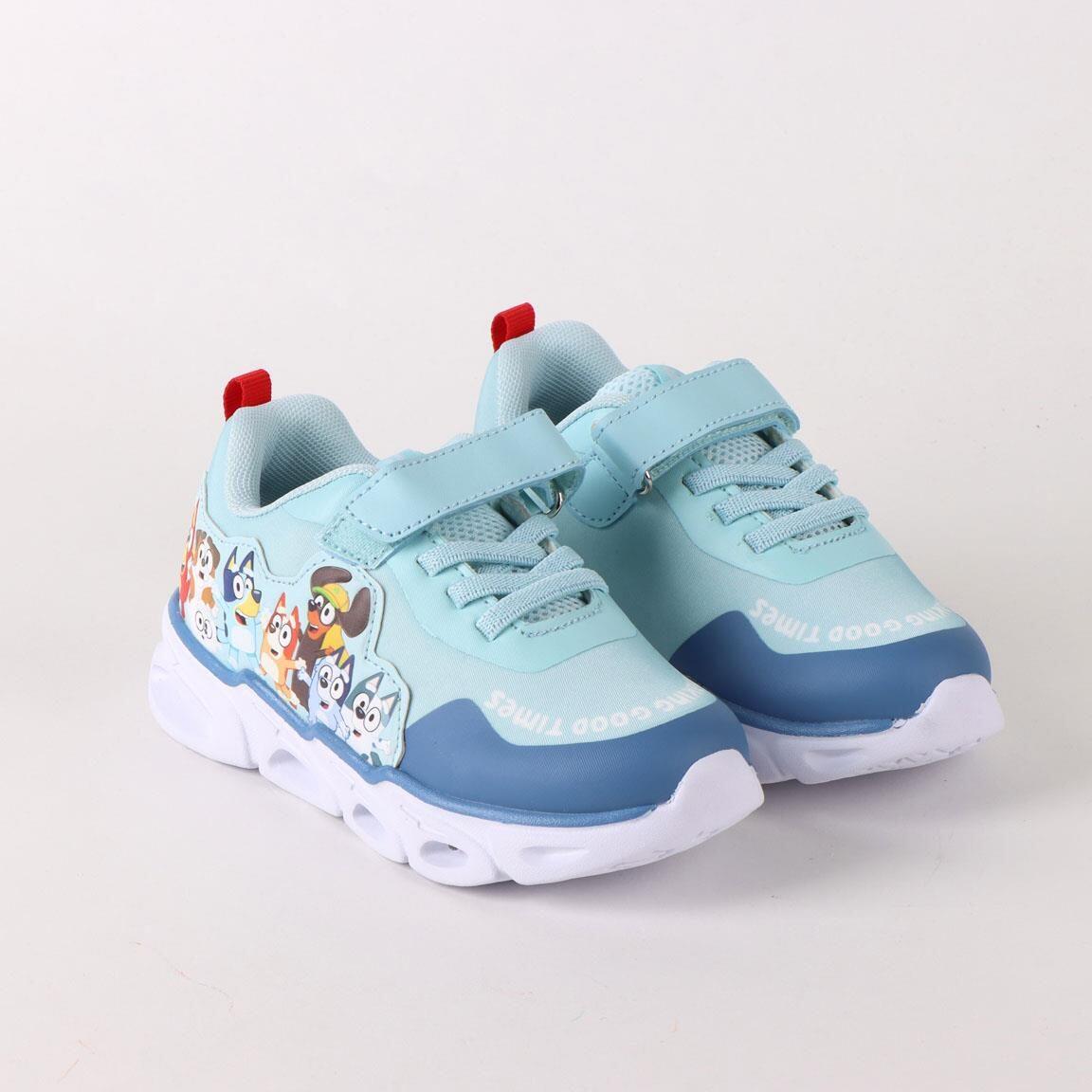 Sapatilhas com Luzes Infantil Bluey com Velcro Azul Claro 4/6