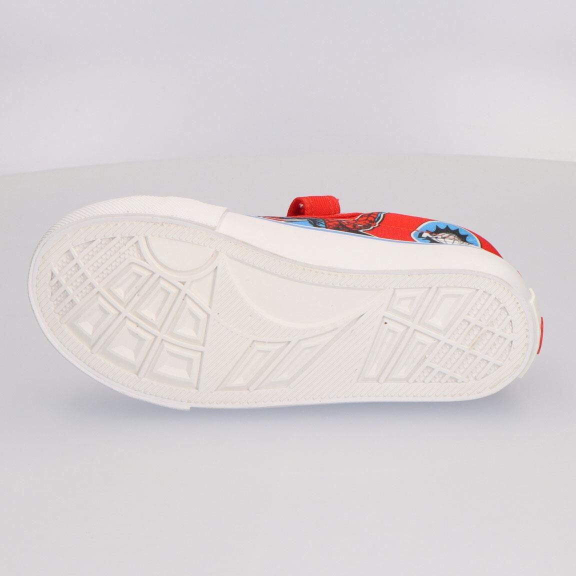 Sapatilhas de lona criança Spiderman atacadores velcro vermelho branco 3/7