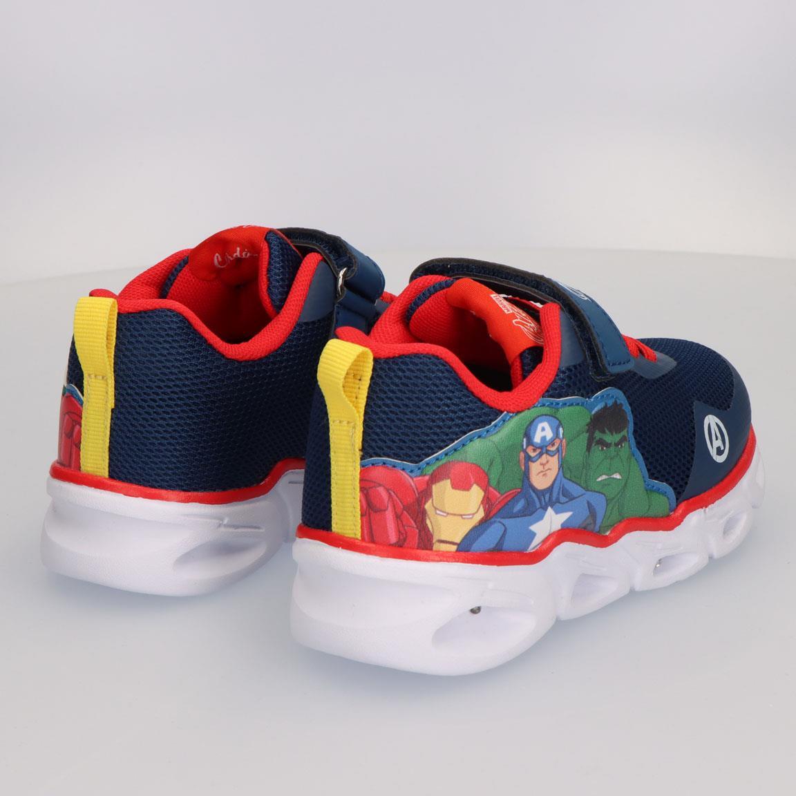 Baskets Lumineuses Enfant Avengers Velcro Bleu et Rouge 7/7