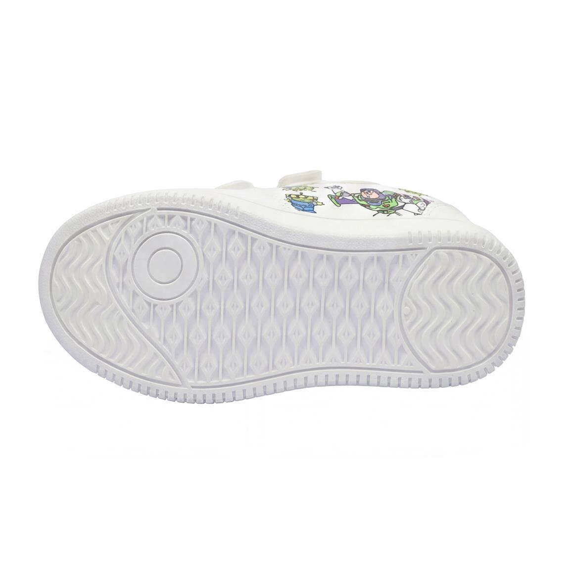 Sapatilhas Infantil Toy Story com Duplo Fecho de Velcro Branco 3/7