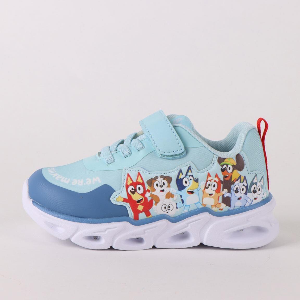 Sapatilhas com Luzes Infantil Bluey com Velcro Azul Claro 6/6