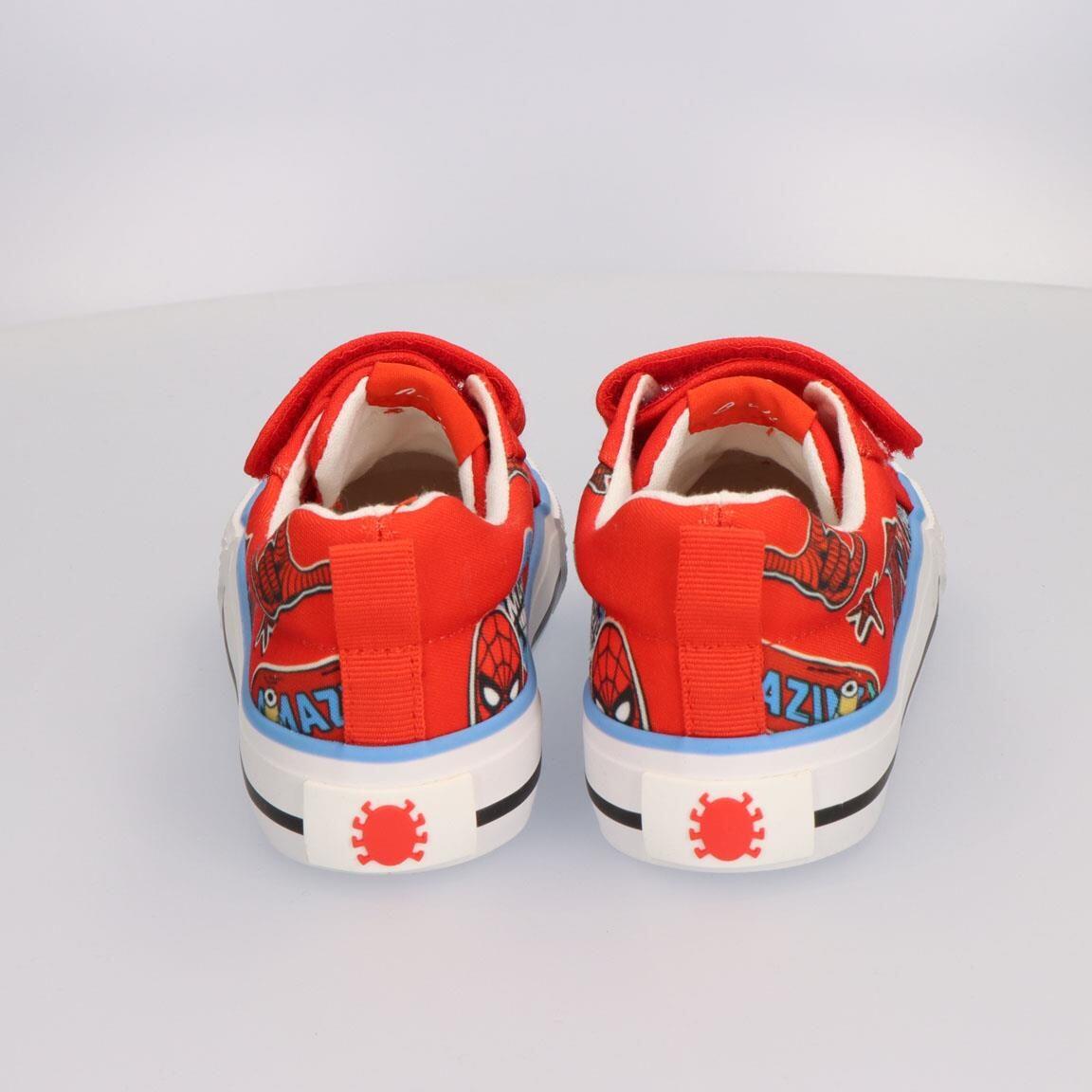 Sapatilhas de lona criança Spiderman atacadores velcro vermelho branco 7/7