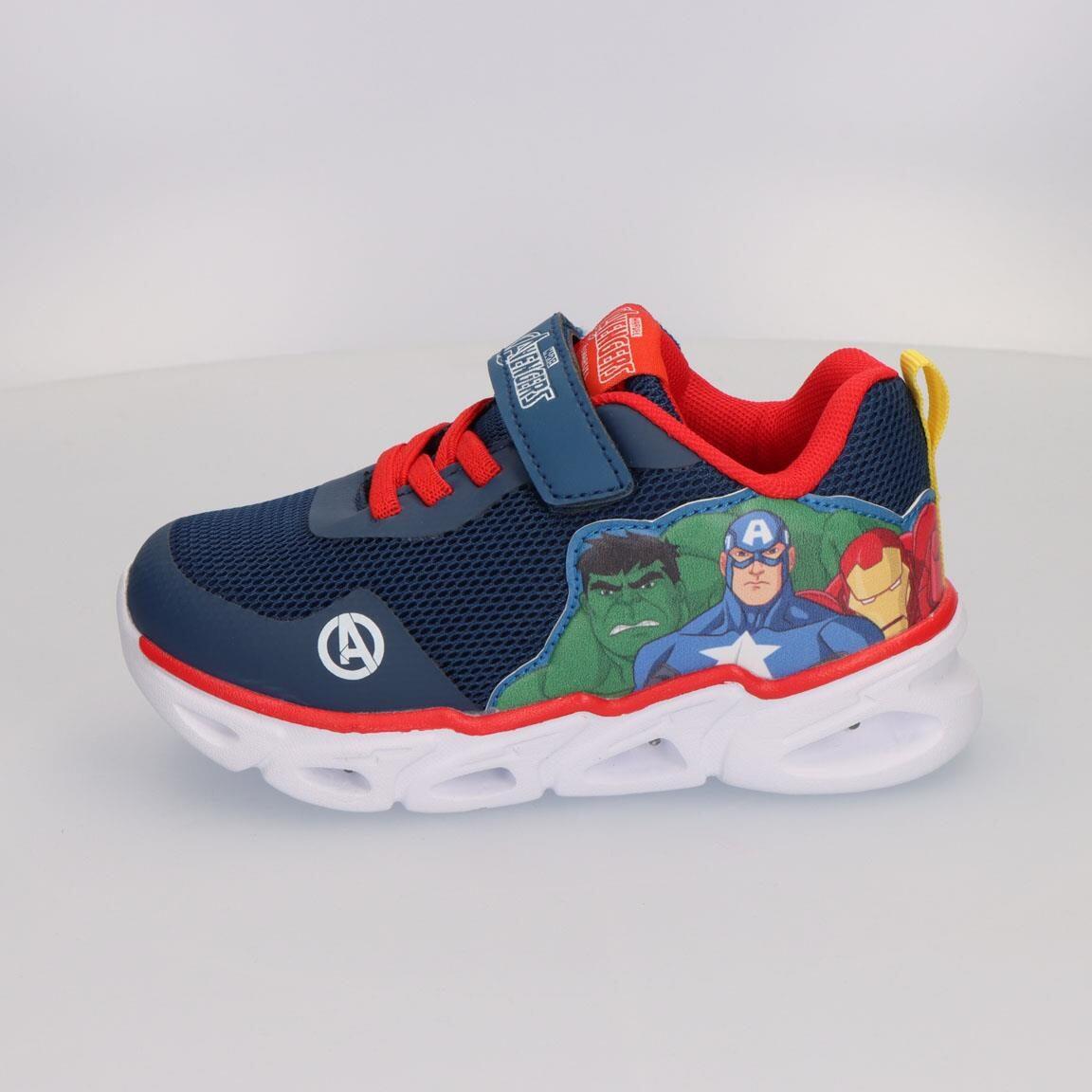 Baskets Lumineuses Enfant Avengers Velcro Bleu et Rouge 4/7