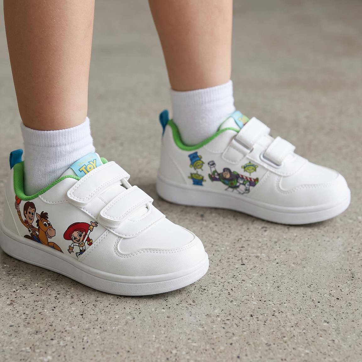 Sapatilhas Infantil Toy Story com Duplo Fecho de Velcro Branco 7/7