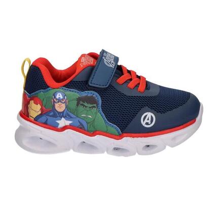 Zapatillas de Lona Infantil Marvel con Cordones y Velcro Multicolor