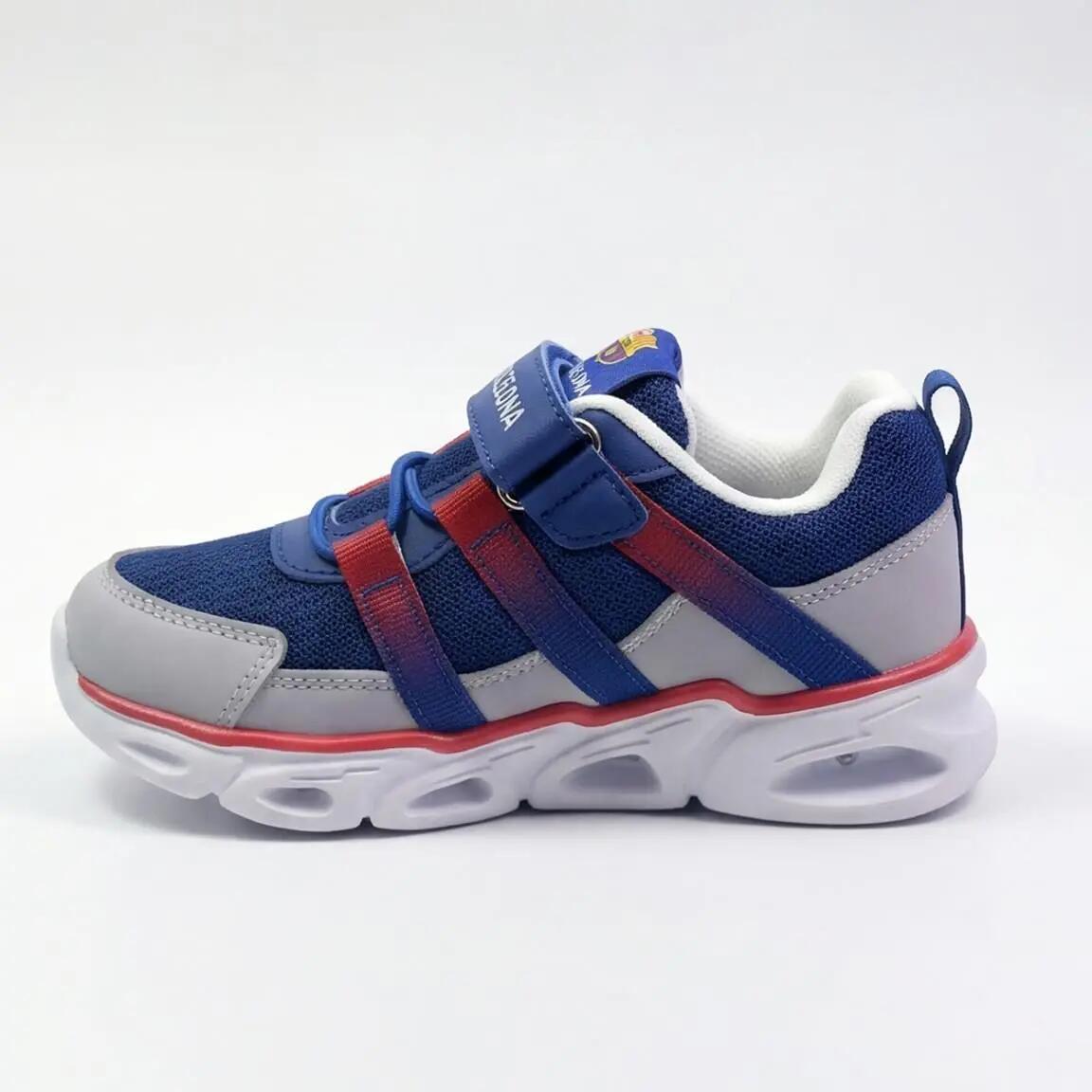 Zapatillas Deportivas con Luces Infantil FC Barcelona con Velcro Azul 4/7
