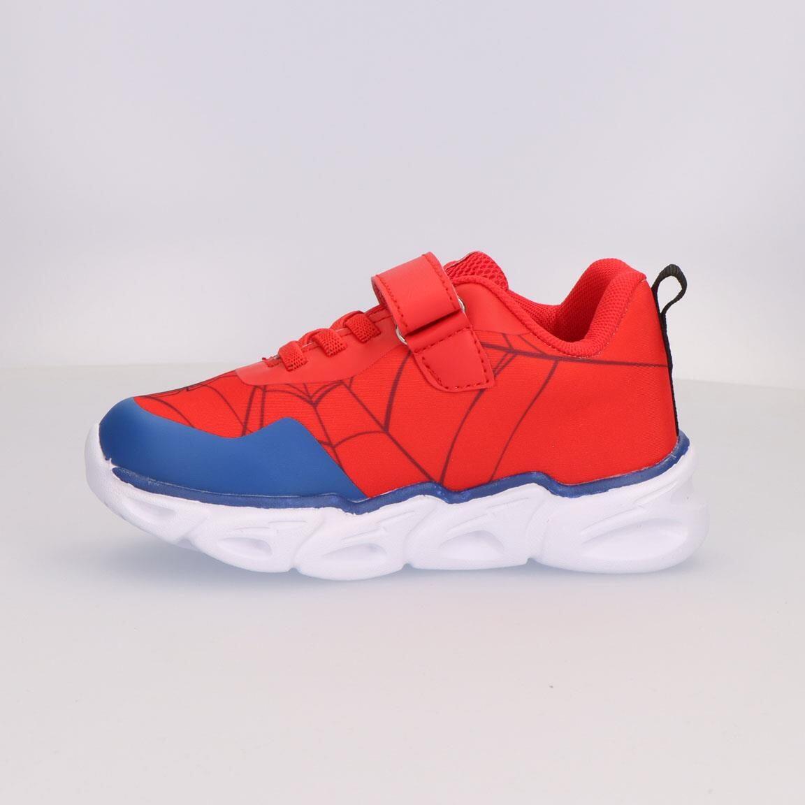 Sapatilhas com luzes criança Spiderman velcro sola EVA vermelho e azul 2/6
