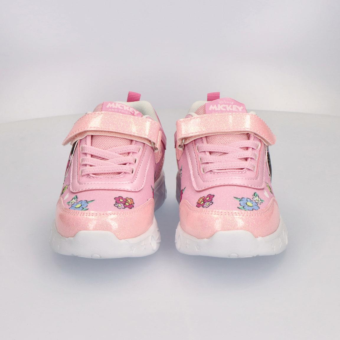 Sapatilhas com luzes criança Minnie com velcro rosa 7/7