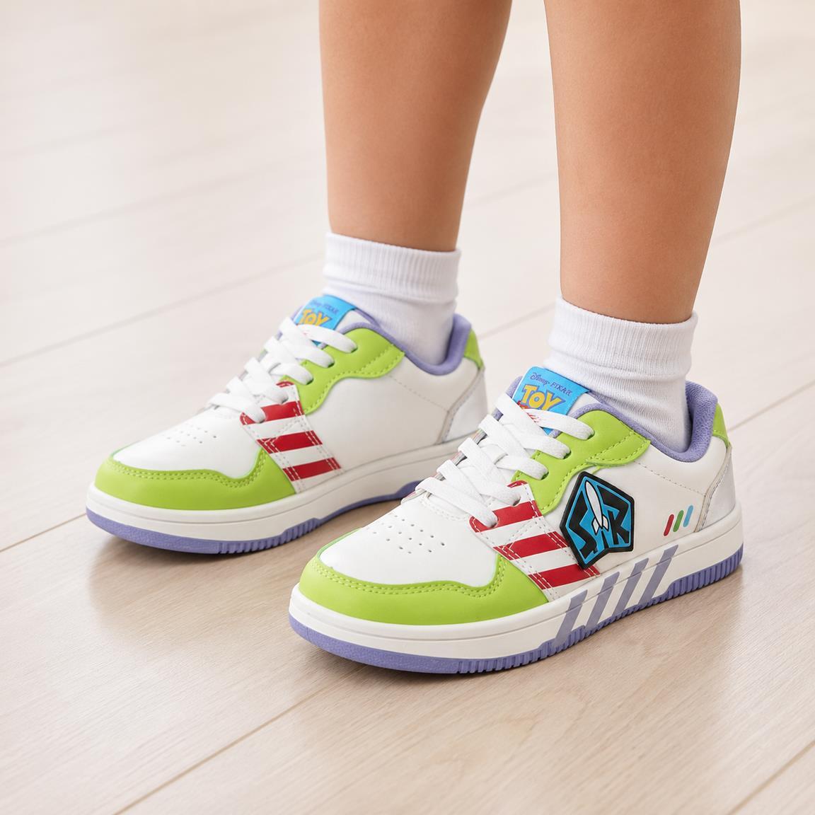 Zapatillas Deportivas Infantil Pixar/Toy Story con Cordones Blancas y Verdes 7/7