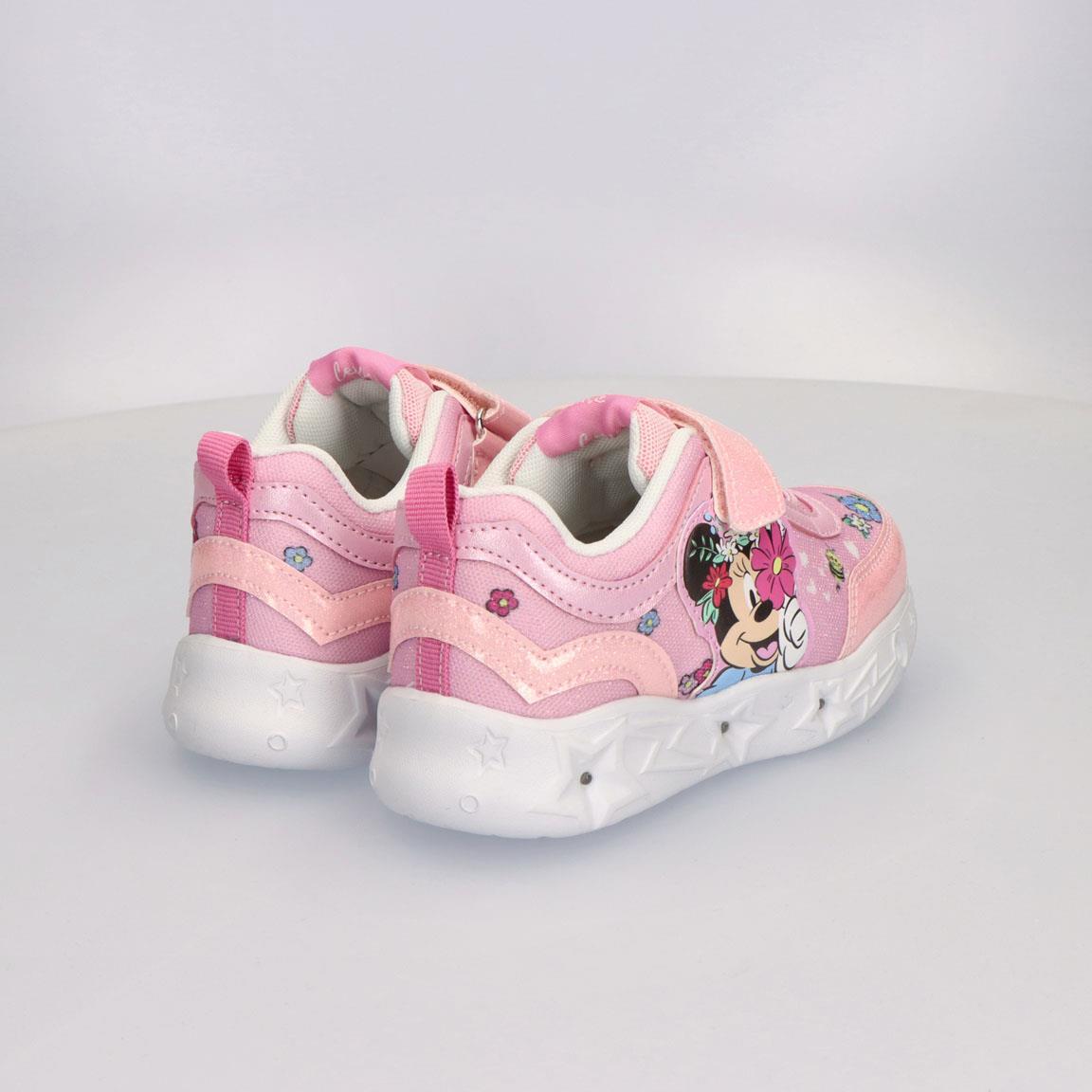 Sapatilhas com luzes criança Minnie com velcro rosa 5/7