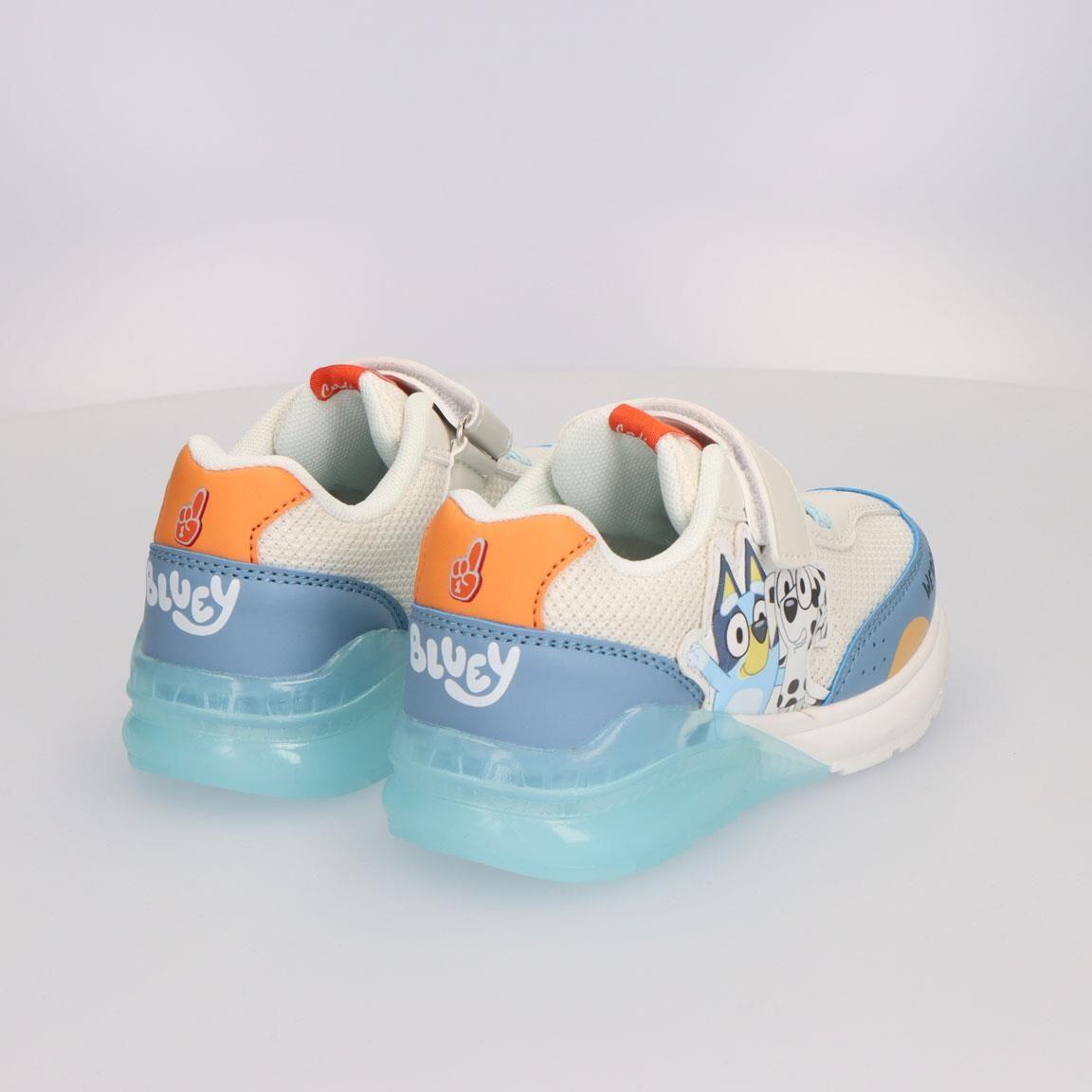Sapatilhas com Luzes Infantil Bluey com Velcro Azul e Branco 7/7
