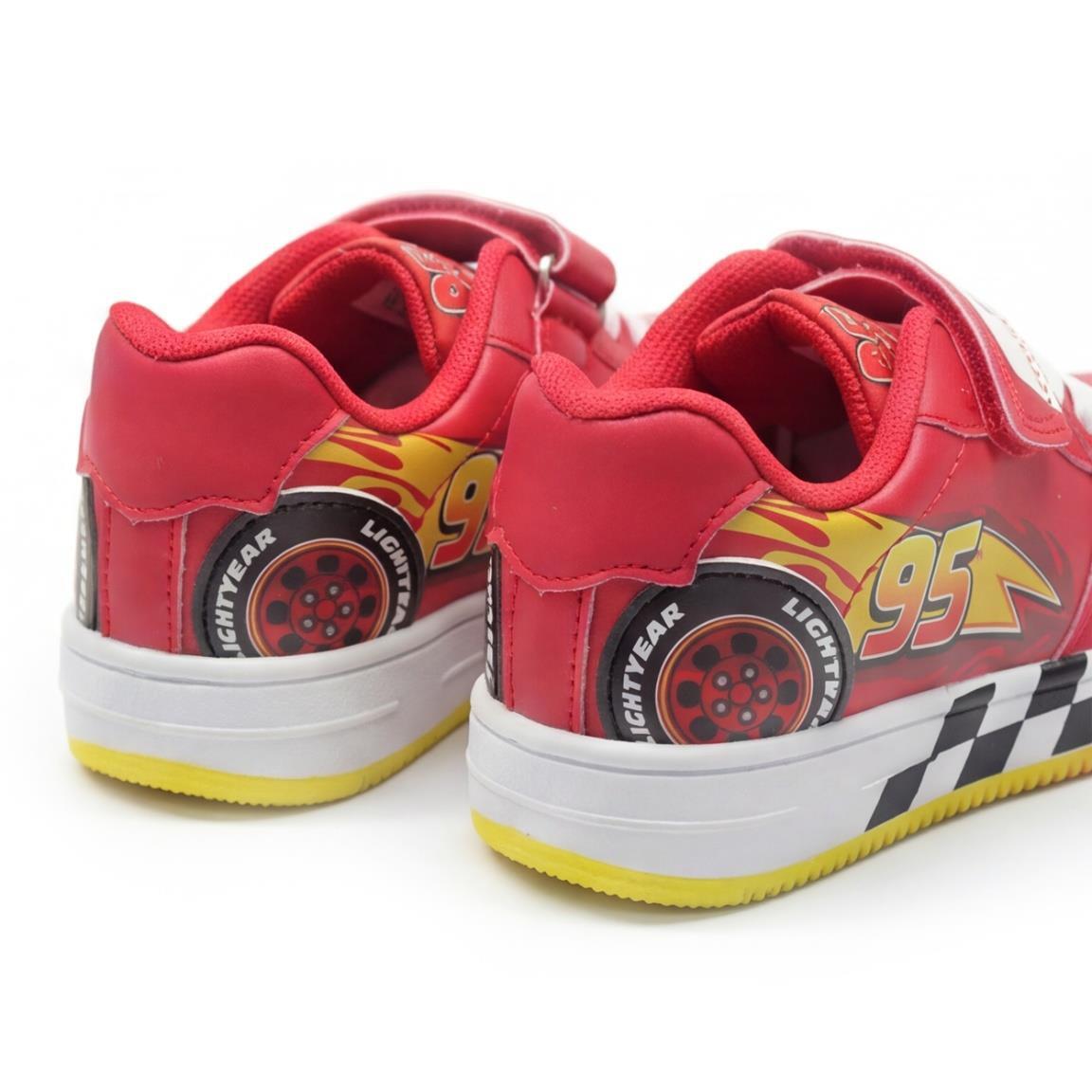 Scarpe da ginnastica Bambino Cars con Velcro e Lacci Rosso Antiscivolo 5/7