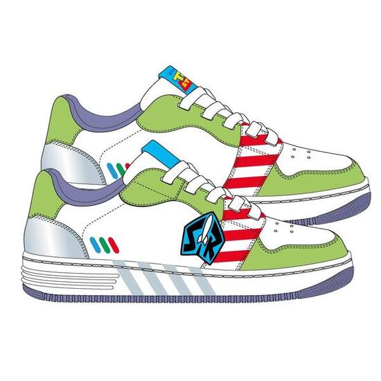 Zapatillas Deportivas Infantil Toy Story con Cordones Blancas y Verdes