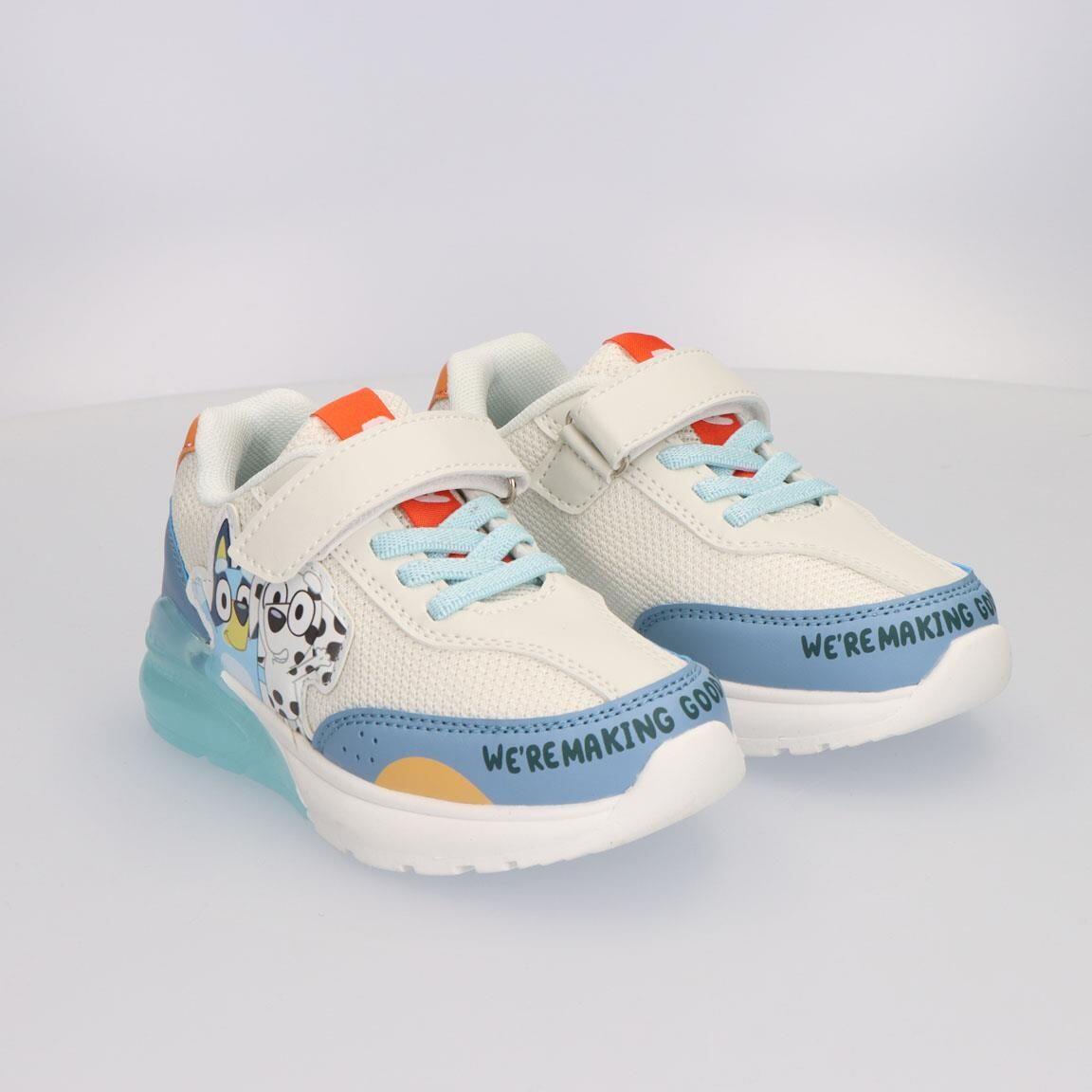 Sapatilhas com Luzes Infantil Bluey com Velcro Azul e Branco 6/7