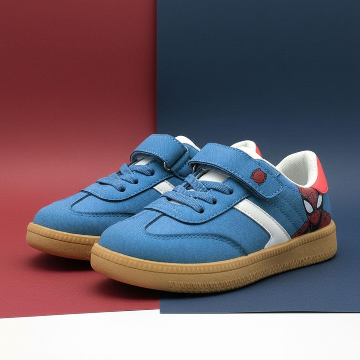 Sapatilhas Infantil Spiderman com Velcro Antiderrapante Azul 7/7