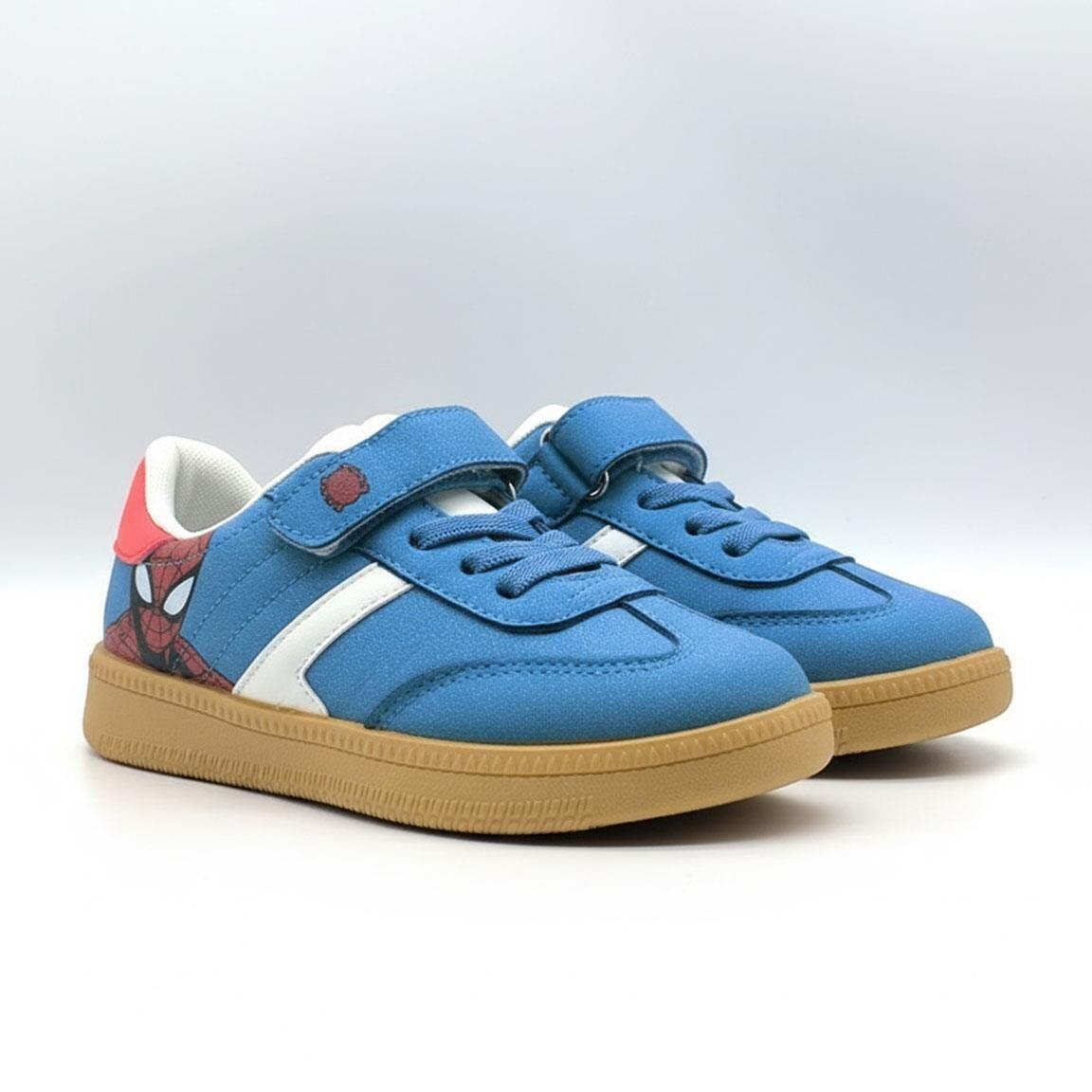 Sapatilhas Infantil Spiderman com Velcro Antiderrapante Azul 4/7