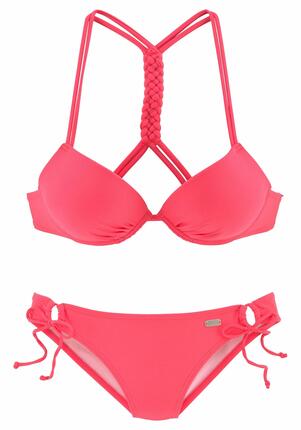 Damen Buffalo Push-up Bikini mit geflochtenem Rückendetail