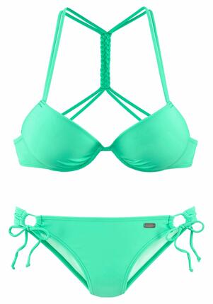 Damen Buffalo Push-up Bikini mit geflochtenem Rückendetail