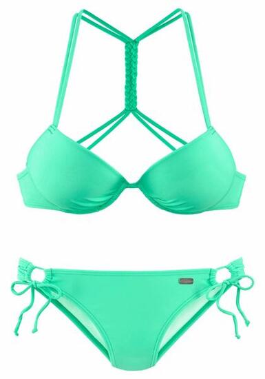 Damen Buffalo Push-up Bikini mit geflochtenem Rückendetail