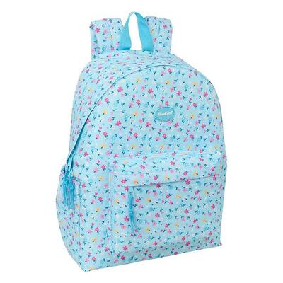 Zaino per laptop Blackfit8 Petals da 141 pollici con tasca frontale - Blu