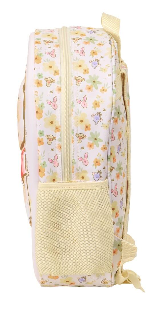 Mochila infantil 3D do Ursinho Pooh com porta-garrafa e alças, bege 3/3