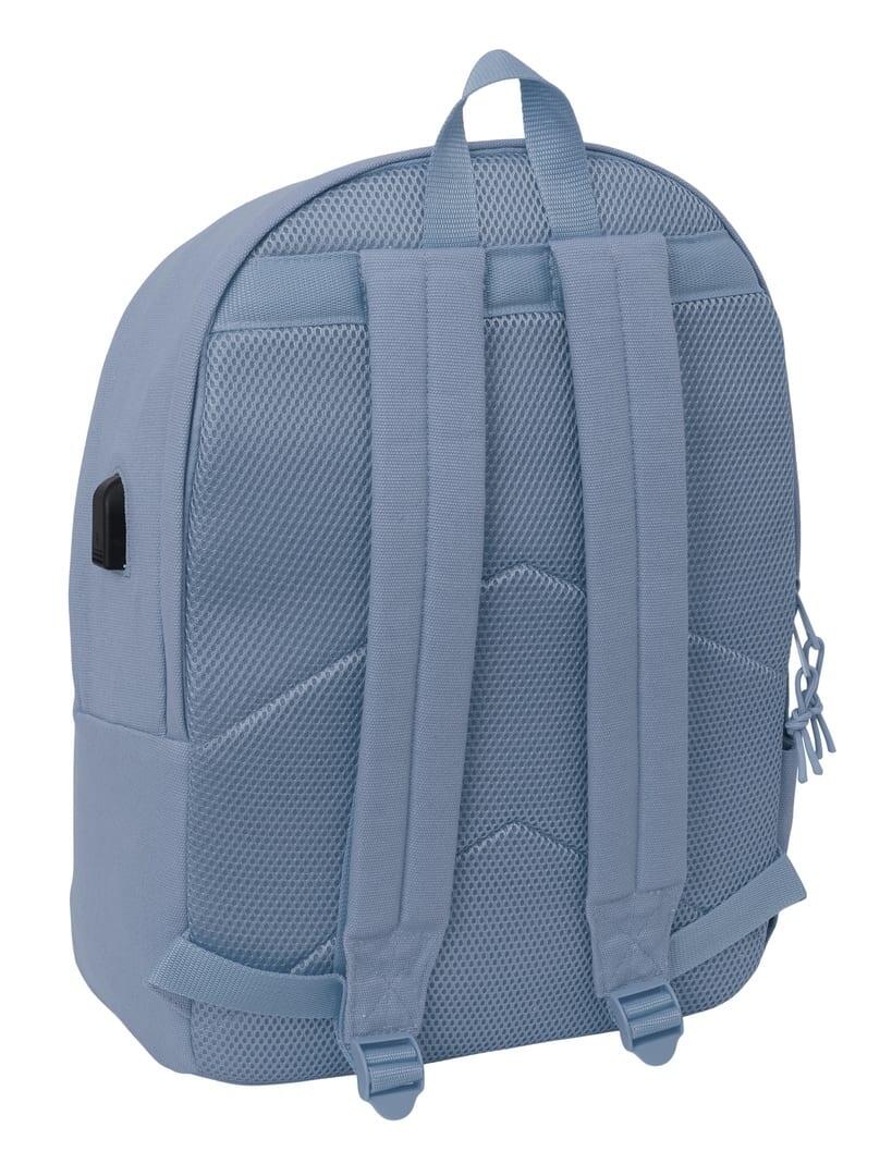 Mochila para laptop adulto de 15,6" com USB e bolso frontal - Azul 2/6