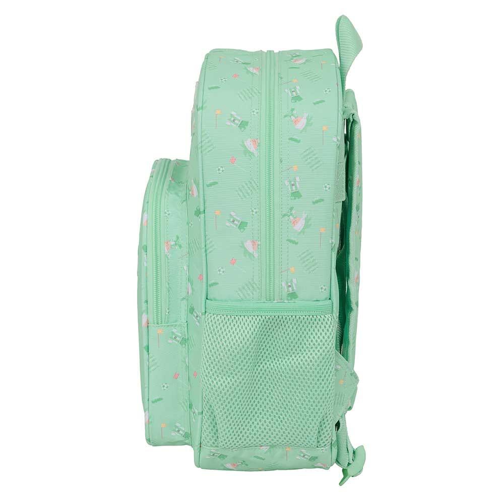 Mochila infantil Real Betis com bolso frontal e porta-garrafa - Verde 3/3
