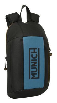 Mini zaino Munich per adulti con tasca frontale e spallacci regolabili nero e