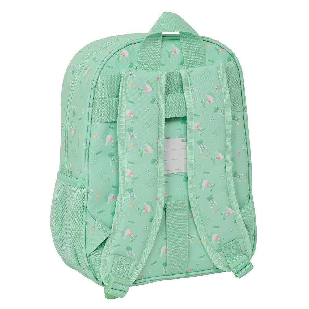 Mochila infantil Real Betis com bolso frontal e porta-garrafa - Verde 2/3