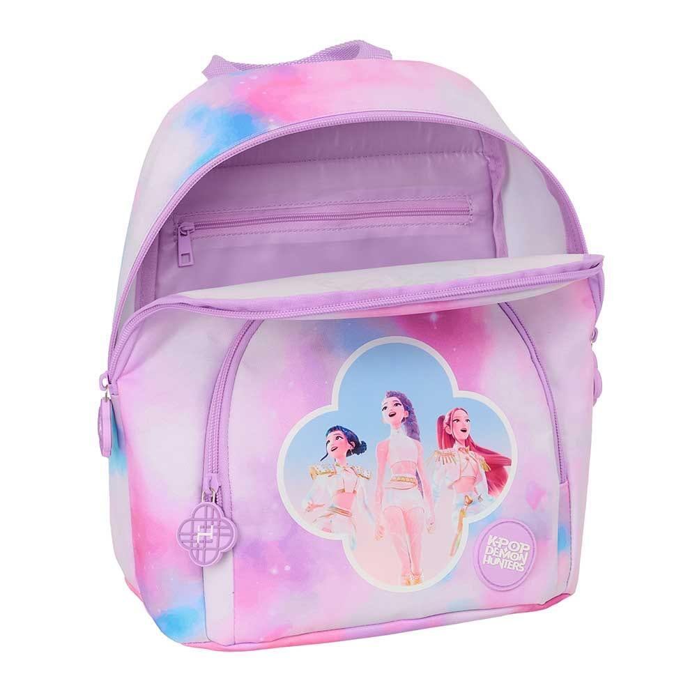 Mochila infantil mini K-Pop Demon Hunters com bolso frontal multicolorido 4/4