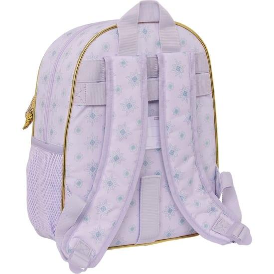 Mochila escolar infantil Wish, adaptável a carrinhos, com bolso frontal, lilás. 2/3