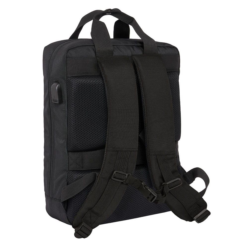 Mochila FC Barcelona para Adultos para Laptop de 13,3" com USB e Bolso - Preta 2/5