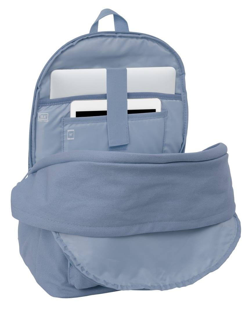 Mochila para laptop adulto de 15,6" com USB e bolso frontal - Azul 6/6