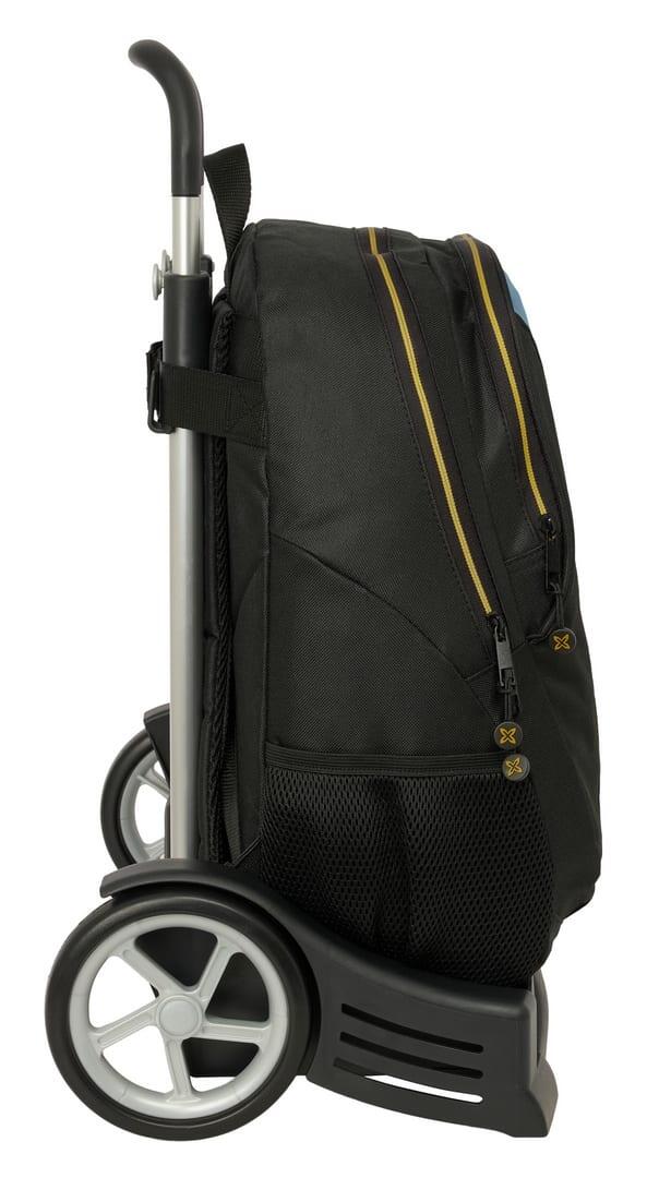 Mochila escolar infantil Munich com carrinho, rodas e porta-garrafas - Azul 3/3