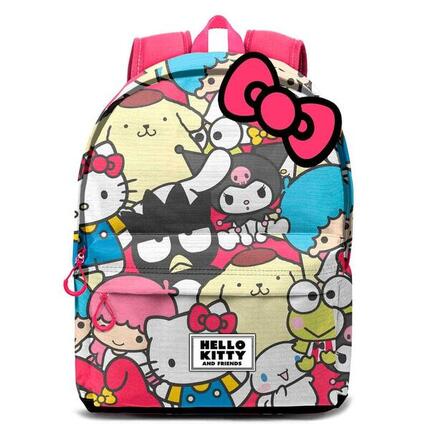 Sac à dos Hello Kitty pour enfant en similicuir rouge avec bretelles réglables