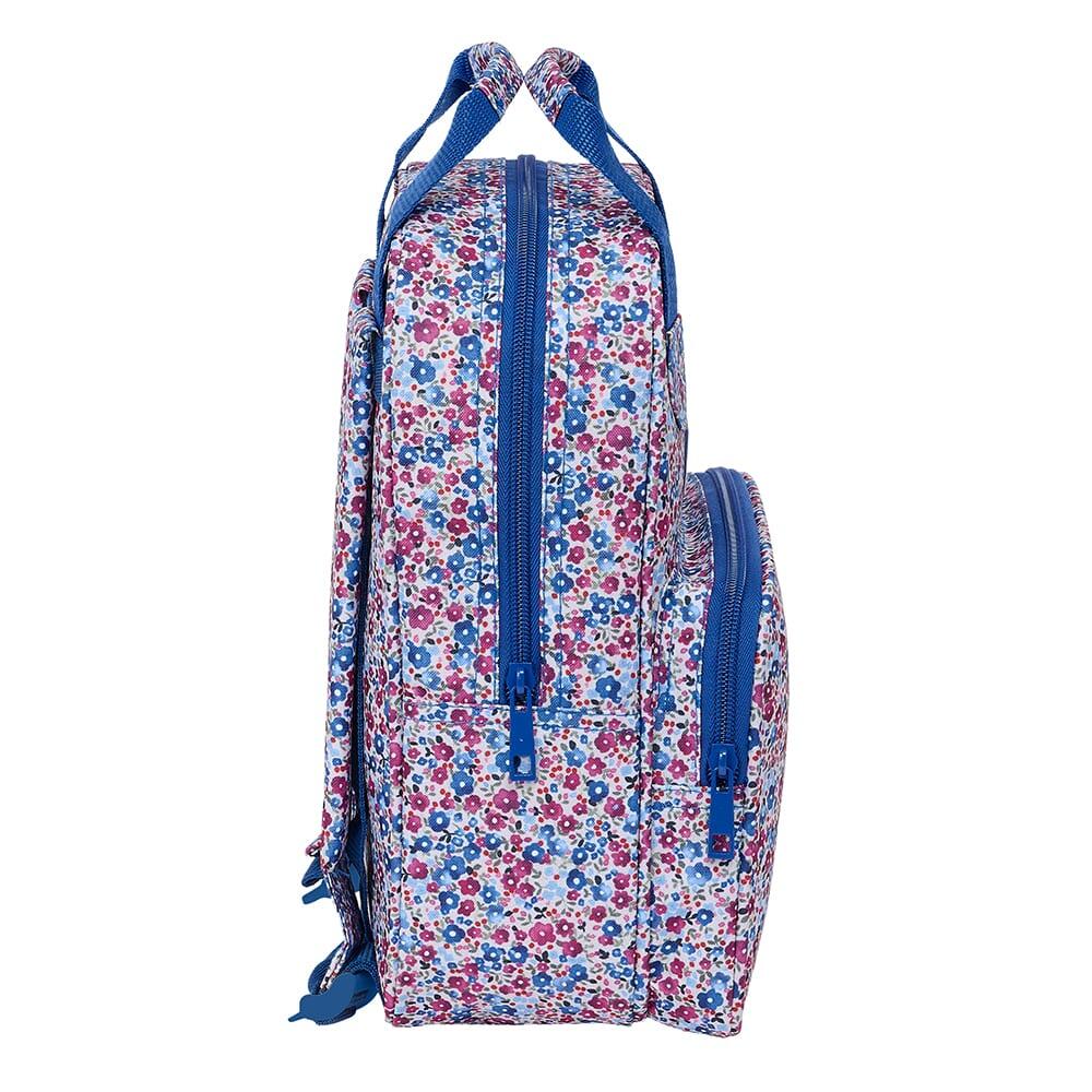 Mochila escolar infantil Nait Nait com bolso frontal e zíper - Azul 3/3