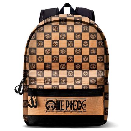 Sac à dos scolaire One Piece pour enfants avec rabat et boucle noire