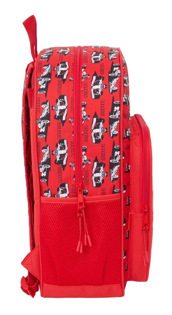 Mochila escolar infantil do Mickey Mouse, adaptável a carrinhos, com bolso 3/3