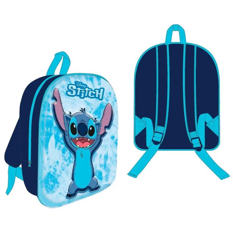 Zaino per bambini 3D Stitch da 30 cm con spallacci regolabili, blu e turchese. 2/2