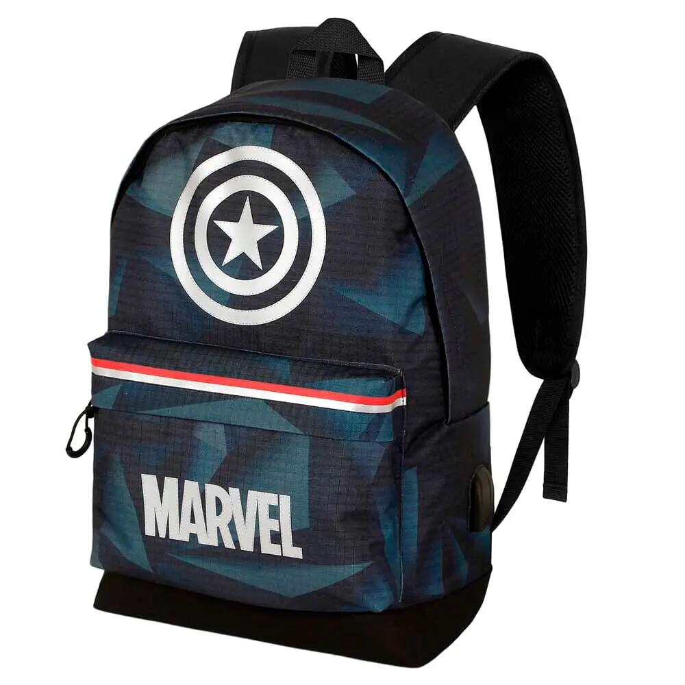 Zaino per bambini di Capitan America con tasca frontale blu navy 2/4