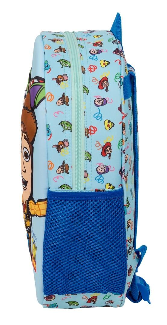 Mochila infantil 3D Toy Story com porta-garrafa e alças acolchoadas, azul claro 3/3