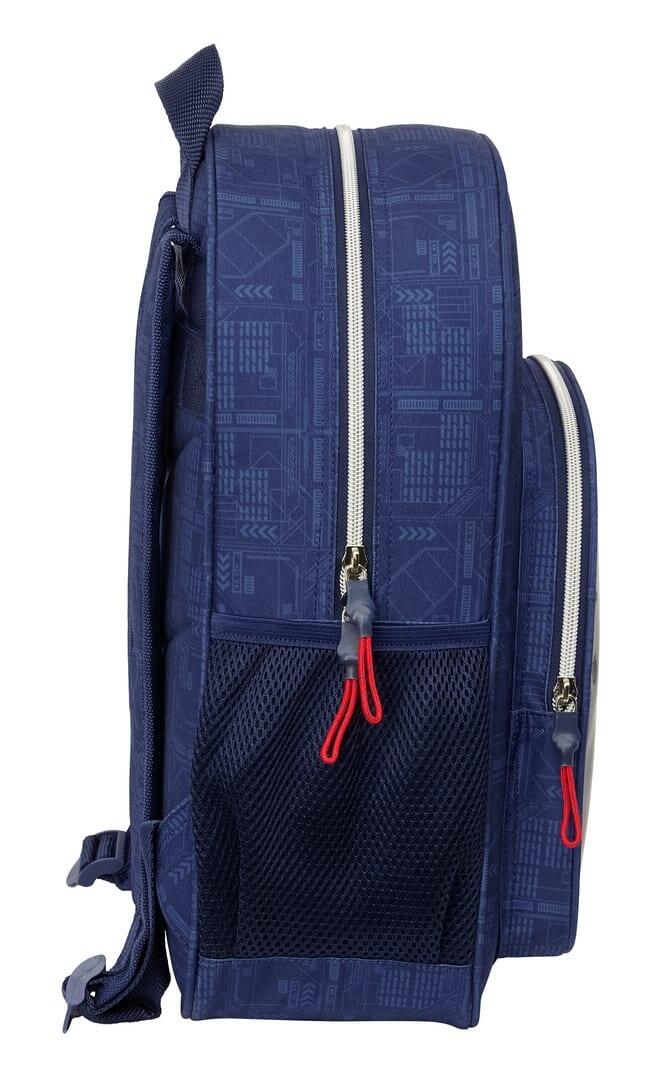 Mochila escolar infantil Darth Vader, adaptável a carrinhos com bolso, azul 3/3